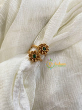 Premium AD Stone Toe Rings -Green-G10091